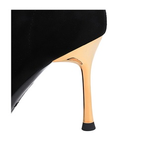 Botines de Tacón Metálico Elásticos de Moda Otoño 2024 con Punta en Pico para Mujer - Product Image 3