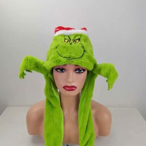 Nouveau Chapeau de Noël 2025 en Gros, Pas Cher, en Peluche Douce, avec Oreilles Mobiles (Airbag), Motifs Cerf, Père Noël, Grinch, Chapeau de Dessin Animé Mignon - Product Image 1