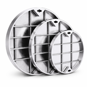 Tapa de alcantarilla cuadrada moderna antiestática de acero inoxidable galvanizado OEM/ODM 300x300mm para sistema de drenaje exterior - Product Image 2