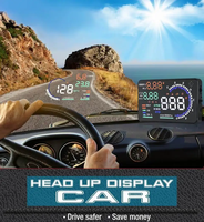 A8 Smart Digital Speedometer OBD2 Diagnostic HUD Projector Head-Up Display untuk Keamanan Mobil Akses Kunci Otomatis