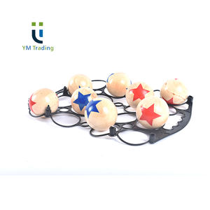 Lot de 8 boules de pétanque en bois pour boccia, intérieur et extérieur portables - Product Image 3