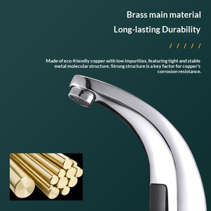 Robinet à induction entièrement automatique intelligent, eau froide et chaude, tout en cuivre, à poser sur comptoir, pour cuisine et lavage des <span class=keywords><strong>mains</strong></span>, avec garantie de 10 ans - Product Image 3