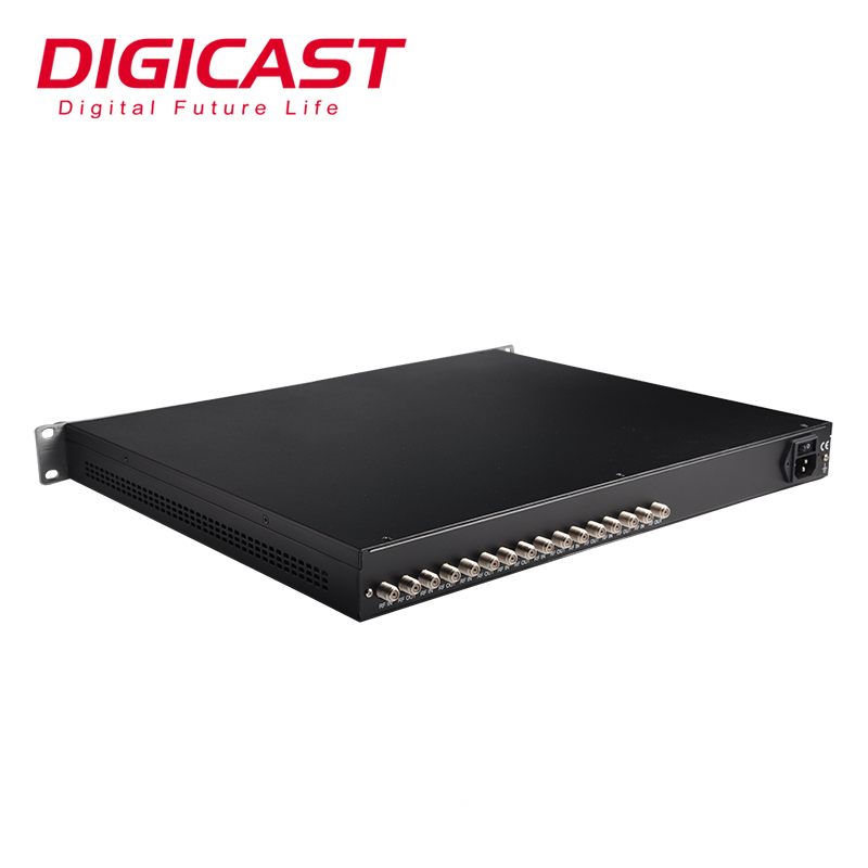 Multi-canal receptor de Tv por satélite para IPTV OTT sistema FTA receptor de satélite a aire equipos de radiodifusión