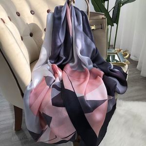 Elegant Mulberry Long Shawl <b>Large</b> Size Anti-Uv Sunscreen Soft Smooth Luxury Silk <b>Scarf</b> for Ladies Casual Party Travel - Product Image 3