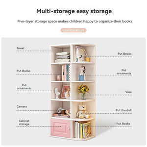 Estantería de almacenamiento para el hogar a la moda 2024, <span class=keywords><strong>Biblioteca</strong></span> de vida, estantería de esquina forjada de madera - Product Image 3