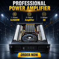 Amplificateur de puissance professionnel 3U 4 canaux classe H 1600Wx4 pour subwoofer stéréo - Équipement audio/amplificateurs/haut-parleurs