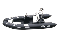 Grande qualité 520cm bateau gonflable à côtes Hypalon PVC 9 personnes en fibre de verre rigide bateau gonflable avec cabine
