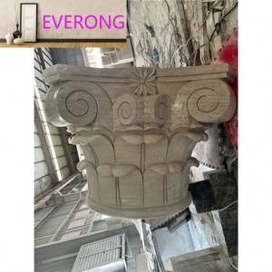 <span class=keywords><strong>Colonne</strong></span> romaine creuse <span class=keywords><strong>en</strong></span> pierre calcaire beige veinée naturelle, taille personnalisée, style design moderne - Product Image 5