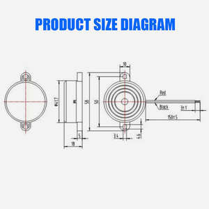 Beelee cicalino attivo <span class=keywords><strong>Piezo</strong></span> 58*18mm 90dB cicalino con filo - Product Image 5