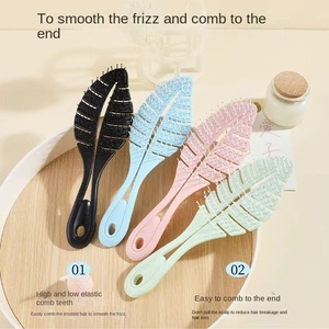 <span class=keywords><strong>Cepillo</strong></span> para el Cabello de Alta Calidad con Logotipo Personalizado para Mujer, Multicolor, Antiestático, Mango de ABS, Dientes Suaves para Masaje - Product Image 2