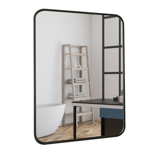 Espejo Rectangular de Pared con Marco Negro de Aleación de Aluminio de 24x36 Pulgadas para Baño, Decoración de Hotel - Product Image 2