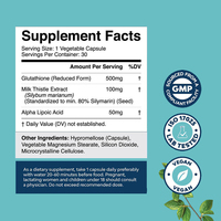 BLIMEY Super Detox Caps ekstrak Milk Thistle kapsul pil hati suplemen l-glutathione kapsul untuk kulit