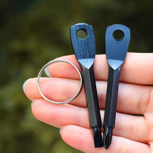 2024 Hot Outdoor Portable Multifunction Gadget Cross Screw Driver <b>Key</b> <b>Chain</b> Keyring Pocket Repair Hand Screwdriver Tool Keychain - Product Image 5