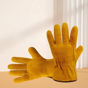 Guanti da Lavoro in Pelle Spaccata di Vacchetta Protezione Industriale per le Mani Morbidi e Confortevoli Guanti Meccanici - Product Image 4