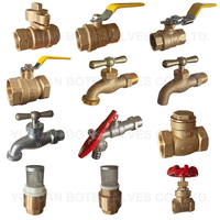 Robinet à bille en laiton robuste de 1/2 po avec poignée à verrouillage et verrouillage magnétique frontal pour les systèmes de compteur d'eau et de chauffe-eau
