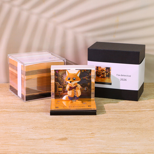 Fogli Calendario Intagliati in Carta Personalizzabili, Blocco <span class=keywords><strong>Note</strong></span> 3D Stratificato, Modello 3D di Personaggio <span class=keywords><strong>Anime</strong></span> Detective Volpe Scultura in Carta - Product Image 5