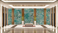 Panneau de séparation en verre teinté stratifié massif, écologique, sur mesure, en verre artistique pour chambre, cuisine, salle de bain, villa, durable