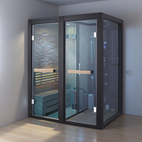 Ruang Sauna Uap Kayu Solid Cedar Merah/Hemlock/Spruce untuk Luar Ruangan dengan Panel Kontrol Komputer