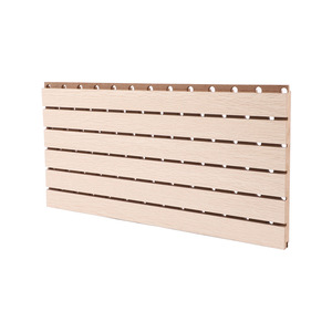 Slotted MDF Acoustic Panel Rectangle Wood Modern Design For Wall Sound Insulation - Product Image 1