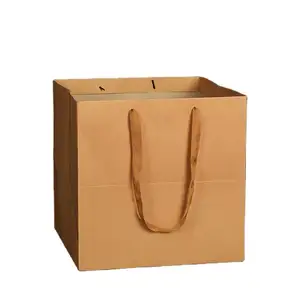 2023 envío comida para llevar pequeño regalo Kraft personalizado marrón China embalaje sobre Japón arte bolsa de papel