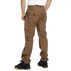 Jeans cargo marron pour hommes, pantalons de charpentier, nouvelle mode