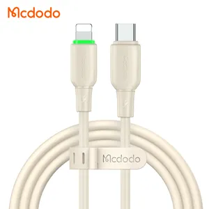 Mcdodo 476 Groothandel Vloeibare Siliconen Oplaadkabel 1.2 Meter Zacht Niet-Wikkeling 36W 20W Pd Usb C Snelle Datakabels Voor iPhone