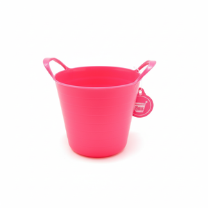 Mini panier de rangement polyvalent rond rose - Product Image 1