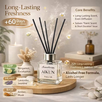Difusor de Aromas Aikun de Lujo, Sin Alcohol, Sin Aceites Esenciales Nocivos, Difusor de Varillas sin Llama para Dormitorio y Sala de Estar