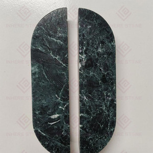 Vintage mutfak mobilyası tasarım dekoratif Verde Alpi yeşil mermer kabin tutamakları ve yatak odası mermer dolap kolları çeker - Product Image 3