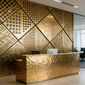 Altın Renkli Paslanmaz Çelik Levha Su Dalgası Paslanmaz Çelik Sac Duvar Dekorasyonu ASTM JIS Soğuk Haddelenmiş Paslanmaz Çelik Sac - Product Image 3