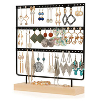 Présentoir de Comptoir en Métal Shophold pour Bijoux et Boucles d'Oreilles – Support de Rangement pour Vitrine de Magasin