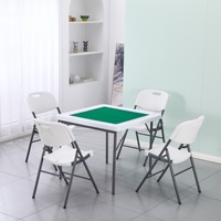 Table de Mahjong pliable simple Wind Sparrow, table pliante carrée, table moulée par soufflage, aucun assemblage requis, table en plastique
