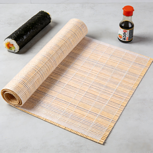 Alfombrilla de Bambú para Enrollar <span class=keywords><strong>Sushi</strong></span>, Resistente y Antiadherente, para Uso Doméstico y en la Cocina, Venta al Por Mayor de Fábrica - Product Image 1