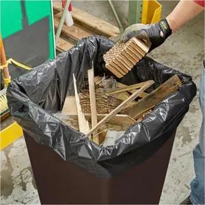 Sacs à ordures robustes de grande taille épaissir les doublures de poubelle publique de sac à ordures noir