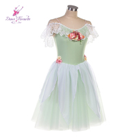 25174 vert clair groupe danse Ballet Tutu romantique Long Giselle Costume de danse pour Performance