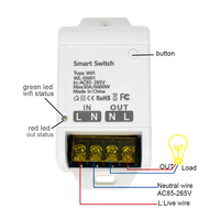 Module d'interrupteur intelligent E0703 compatible Tuya, disjoncteur 30A 6600W, contrôleur marche/arrêt pour appareils électroménagers, application DIY Home Graffiti