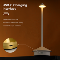 Lampe de table LED moderne, portable, rechargeable, à commande tactile, avec batterie intégrée, construction métallique, réglable, style européen, pour salon