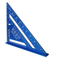 Vente chaude 7 pouces en alliage d'aluminium Triangle règle vitesse carré métrique multi angle règle de mesure règles de niveau mesure