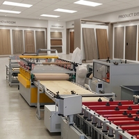 Ligne de production d'extrusion de profilés de portes, panneaux de portes et cadres de portes en PVC, plastique bois (WPC) à double vis, à économie d'énergie