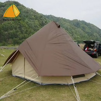 Tente de camping gonflable en Oxford imperméable, double couche, quatre saisons, design de luxe pour glamping, montage rapide et automatique, vente en gros directe usine