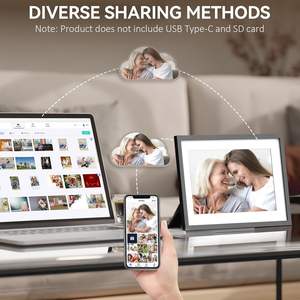 Marco de Fotos Digital Android WiFi de Alta Resolución de 10 Pulgadas con Pantalla Táctil, Reloj, <span class=keywords><strong>Calendario</strong></span>, <span class=keywords><strong>Compartir</strong></span> a través de Aplicación, Decoración - Product Image 5