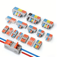 Borniers à connexion rapide 212, connecteurs sans soudure, sans dénudage de fils, plug-and-play, compatibles avec les fils souples et rigides