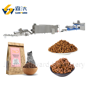 Ligne de fabrication de nourriture pour chiens en acier inoxydable entièrement automatique avec moteur pour nourriture pour animaux de compagnie, chats et chatons, extrusion à double vis - Product Image 3