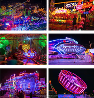 Lampes à points LED RGB programmées en avance, 26 mm, IP65, PC, AC24V, 6 LED, pour parcs d'attractions