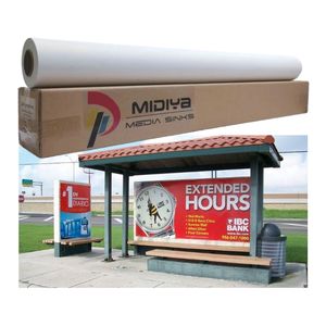 Eco-Sol Grey Back <span class=keywords><strong>Jumbo</strong></span> Roll PP Autoadhesivo sintético <span class=keywords><strong>Banner</strong></span> con PVC compuesto y papel para carteles al aire libre e interior - Product Image 1