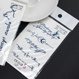 Moda personalizada boa qualidade 15 dias duradoura Semi permanente planta extrato tatuagem adesivos - Product Image 4