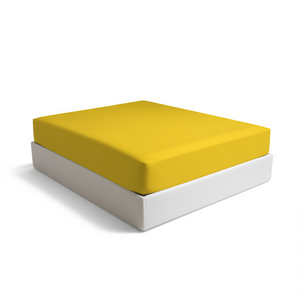 Drap-housse 100% coton jaune UK simple 90x190cm - Product Image 3