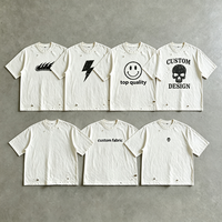 T-shirt de marque streetwear de haute qualité, 250 g/m², t-shirts lavés, coupe ajustée personnalisée, coton, t-shirt DTG pour homme