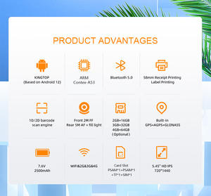 Máy POS di động màn hình cảm ứng 4G ODM OEM tích hợp máy in nhiệt 58mm, hệ điều hành <span class=keywords><strong>Android</strong></span>, thiết bị cầm tay - Product Image 2