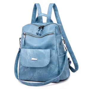 Wholesale new products fashion popular retro female bag high quality PU leather backpack women